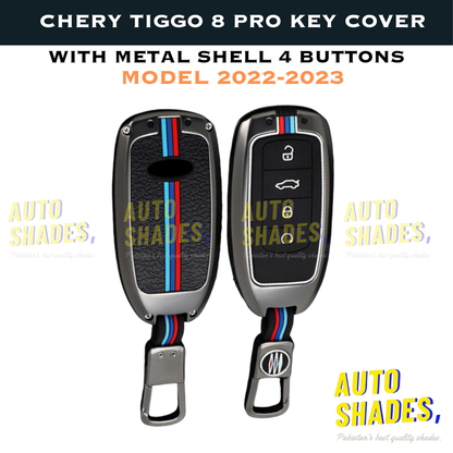 Chery Tiggo 8 Key Cover With Metal Shell 4 Button - Model 2022-2023