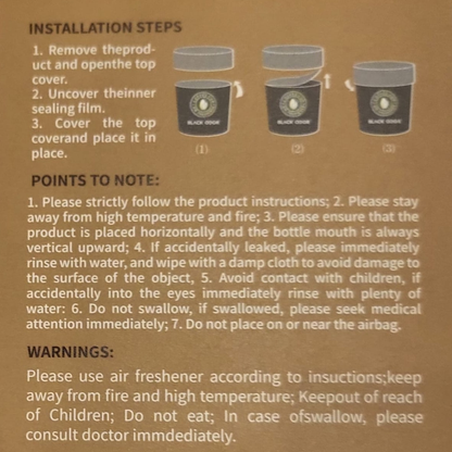 Black Odor Car Fragrance - Orange