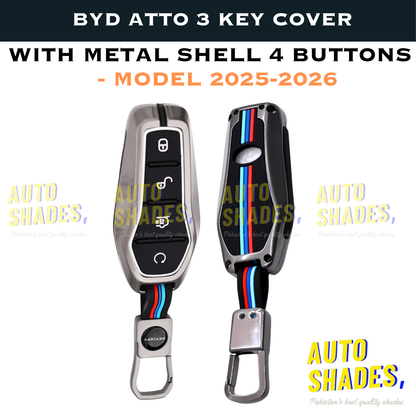 Byd atto 3 Key cover With Metal Shell 4 Buttons - Model 2025-2026
