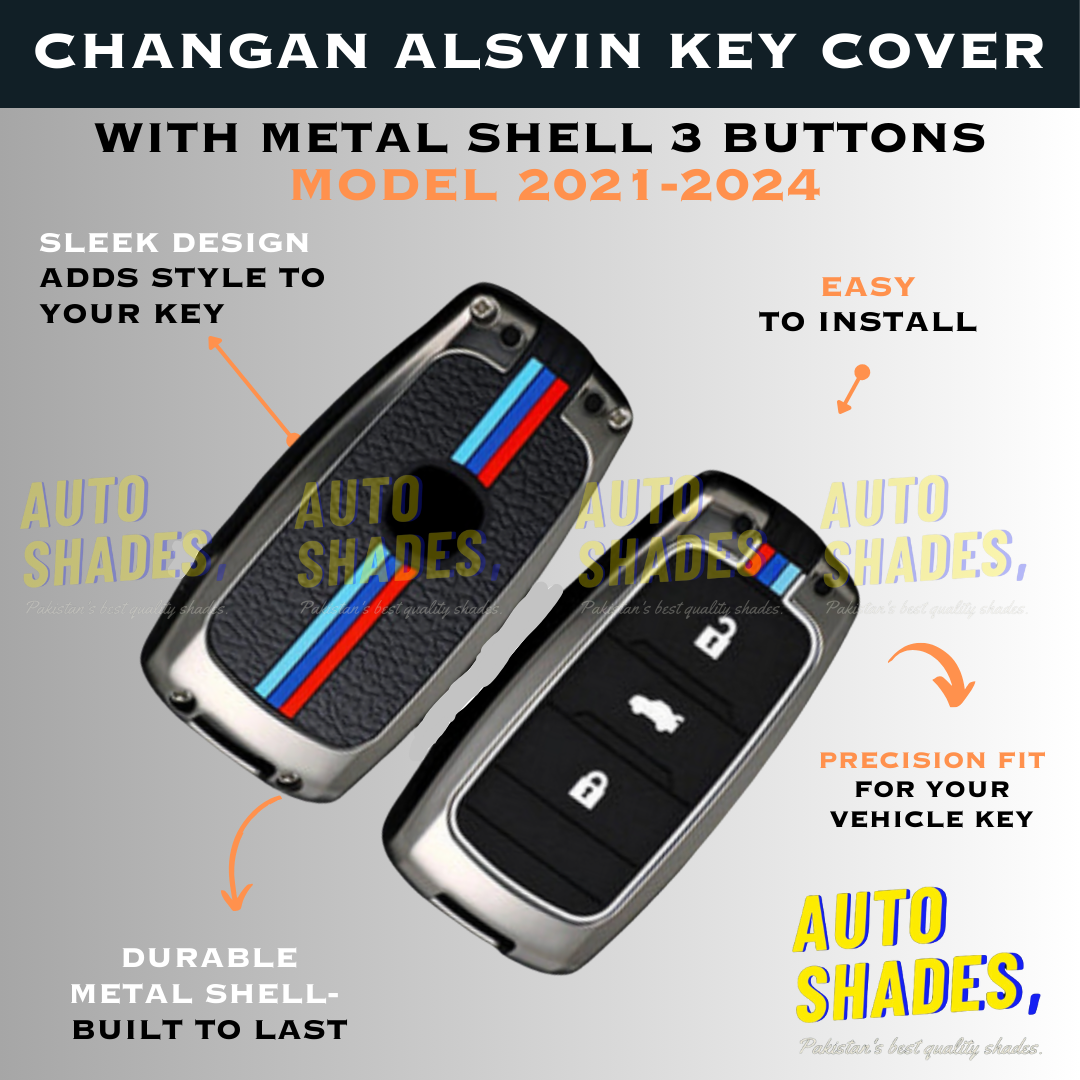Changan Alsvin Key Cover With Metal Shell 3 Buttons - Model 2021-2024