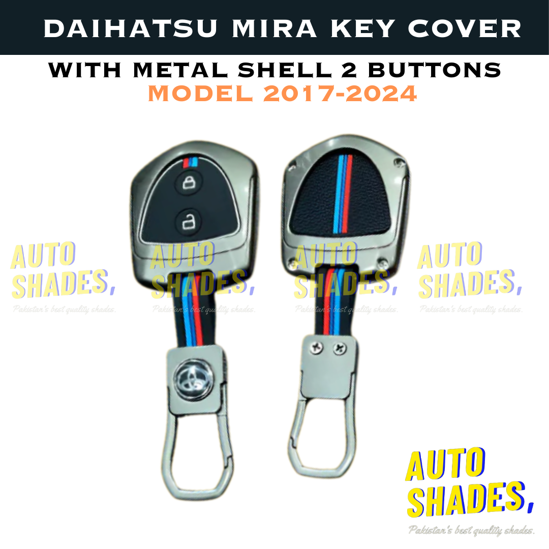 Daihatsu Mira Key Cover With Metal Shell 2 Buttons - Model 2017-2024