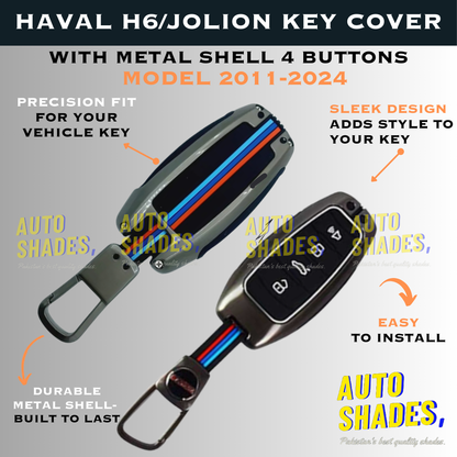 Haval Jolion / H6 Key Cover With Metal Shell 4 Button - Model 2021-2024