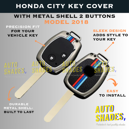 Honda City 2018 Key Cover With Metal Shell