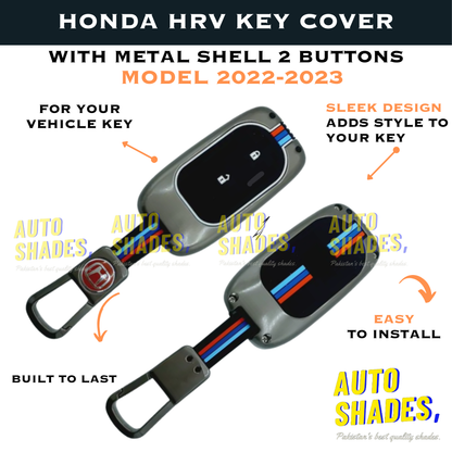 Honda HRV Key Cover WIth Metal Shell 2 Button