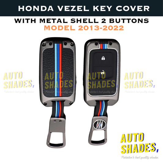 Honda Vezel Key Cover With Metal Shell 2 Buttons - Model 2013-2022