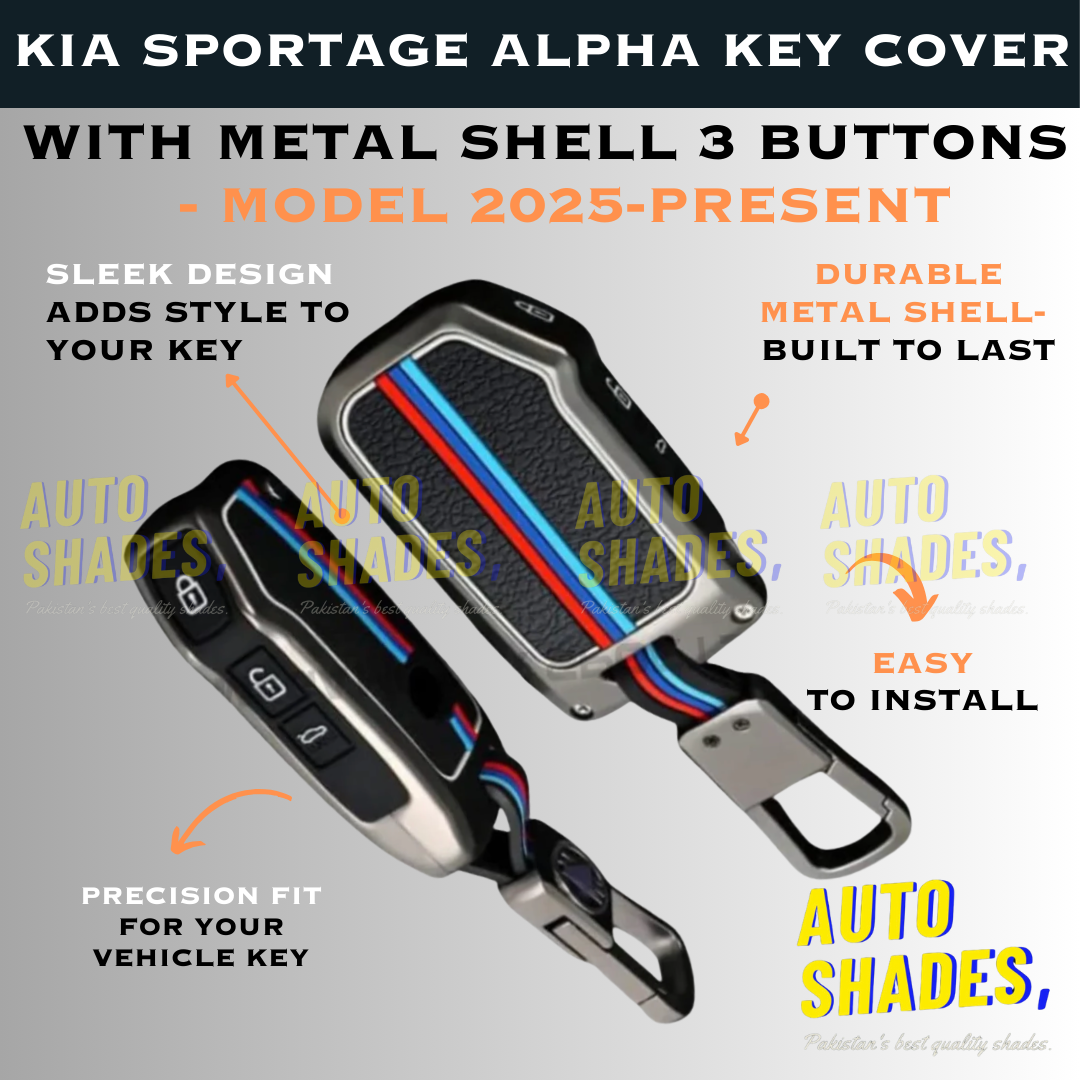 Kia Sportage Alpha Key Cover With Metal Shell 3 Buttons   - Model 2025-Present