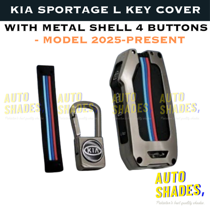 Kia Sportage L Key Cover With Metal Shell 4 Buttons  - Model 2025-Present
