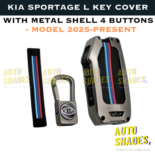 Kia Sportage L Key Cover With Metal Shell 4 Buttons  - Model 2025-Present