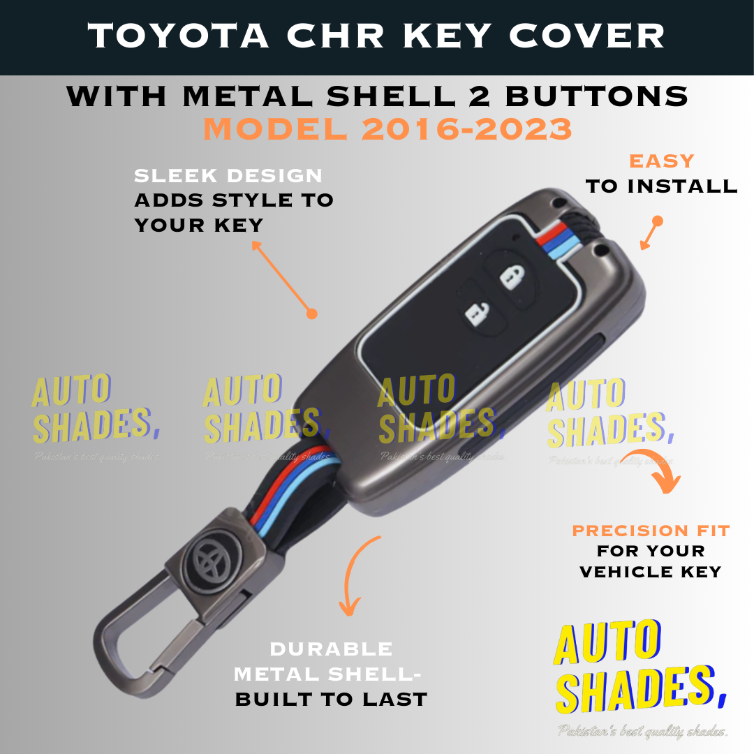 Toyota CHR Key Cover With Metal Shell 2 Buttons - Model 2016-2023