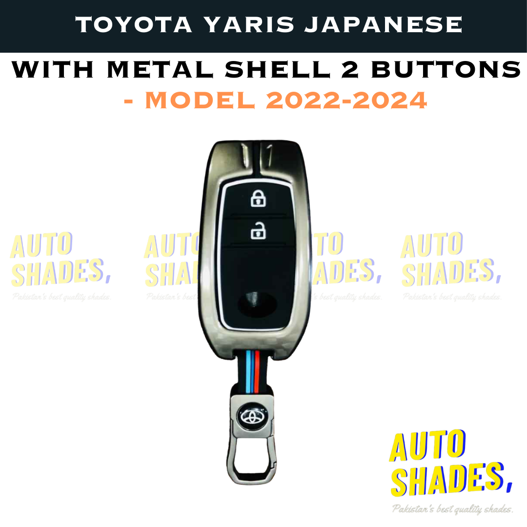 Toyota Yaris Japanese With Metal Shell 2 Buttons - Model 2022-2024