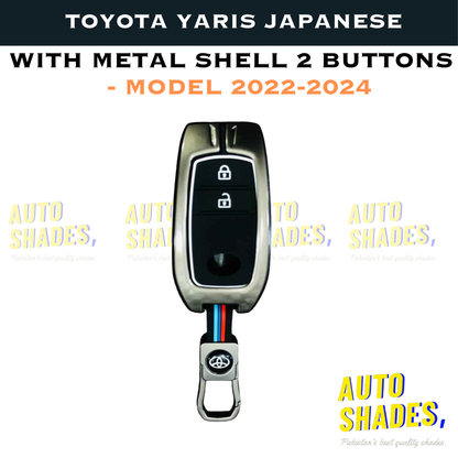 Toyota Yaris Japanese With Metal Shell 2 Buttons - Model 2022-2024